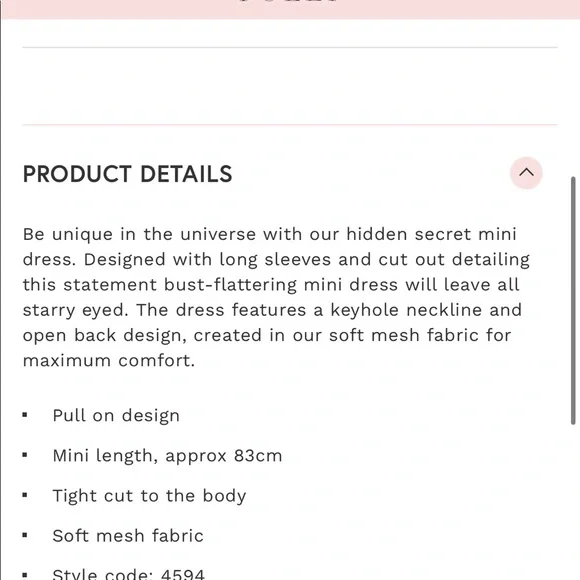 NEW! Blue Long Sleeve Dress - Picture 5 of 6